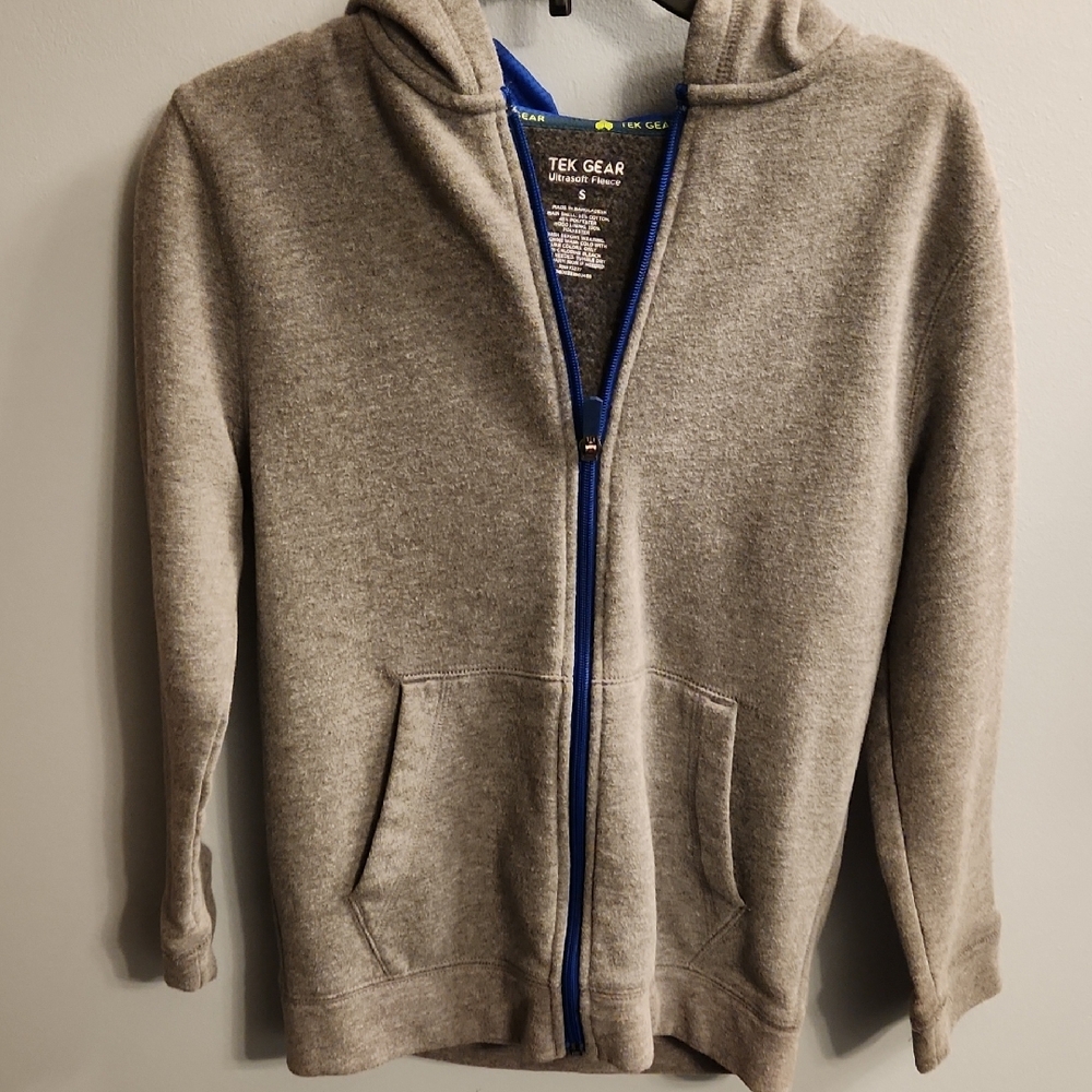 🍉Tek Gear Men's Gray Zip-Up Hoodie